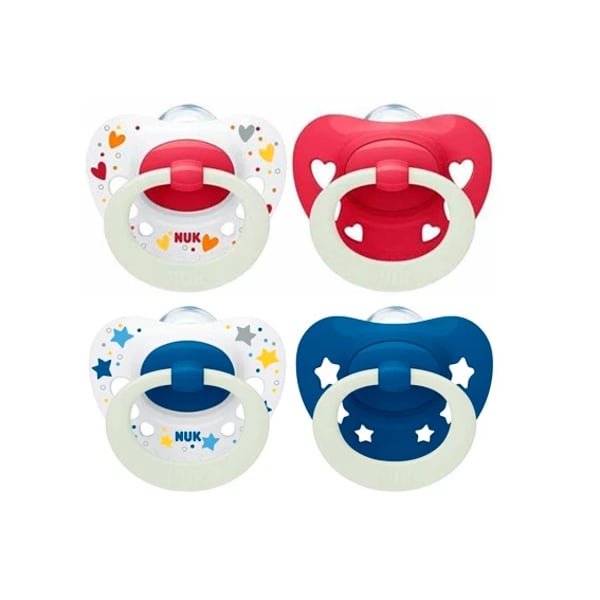 Nuk Signature Night Chupeta Silicone 18-36M X2 - Brilha no Escuro